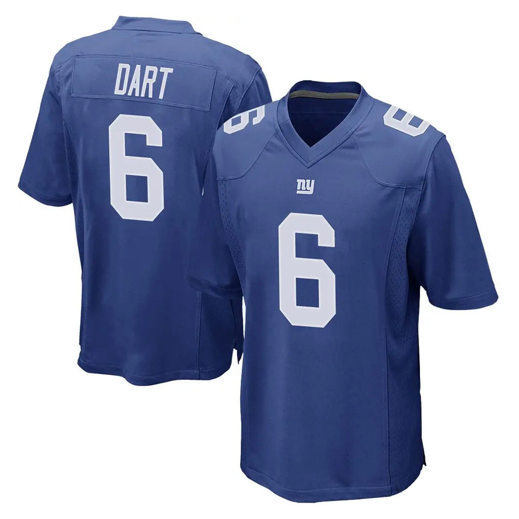 Vanessashop NY.Giants #6 Jaxson Dart Player Royal Home Game Stitched Jerseys