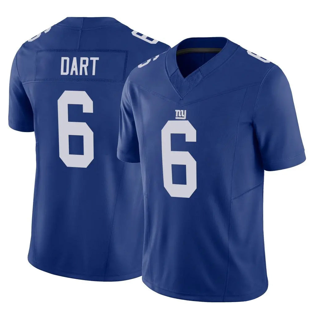 Vanessashop NY.Giants #6 Jaxson Dart Player Royal Limited Vapor F.U.S.E. Home Game Stitched Jerseys