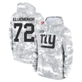 Vanessashop NY.Giants #72 Jermaine Eluemunor Player Arctic Camo Salute to Service Pullover Hoodies Limited Game Stitched Jerseys