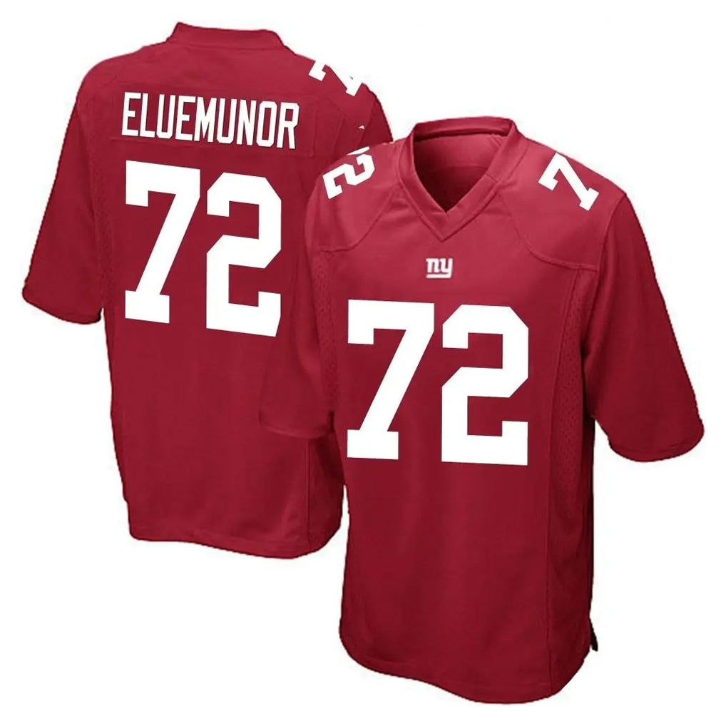 Vanessashop NY.Giants #72 Jermaine Eluemunor Player Red Home Game Stitched Jerseys