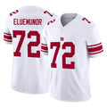 Vanessashop NY.Giants #72 Jermaine Eluemunor Player White Limited Vapor F.U.S.E. Home Game Stitched Jerseys