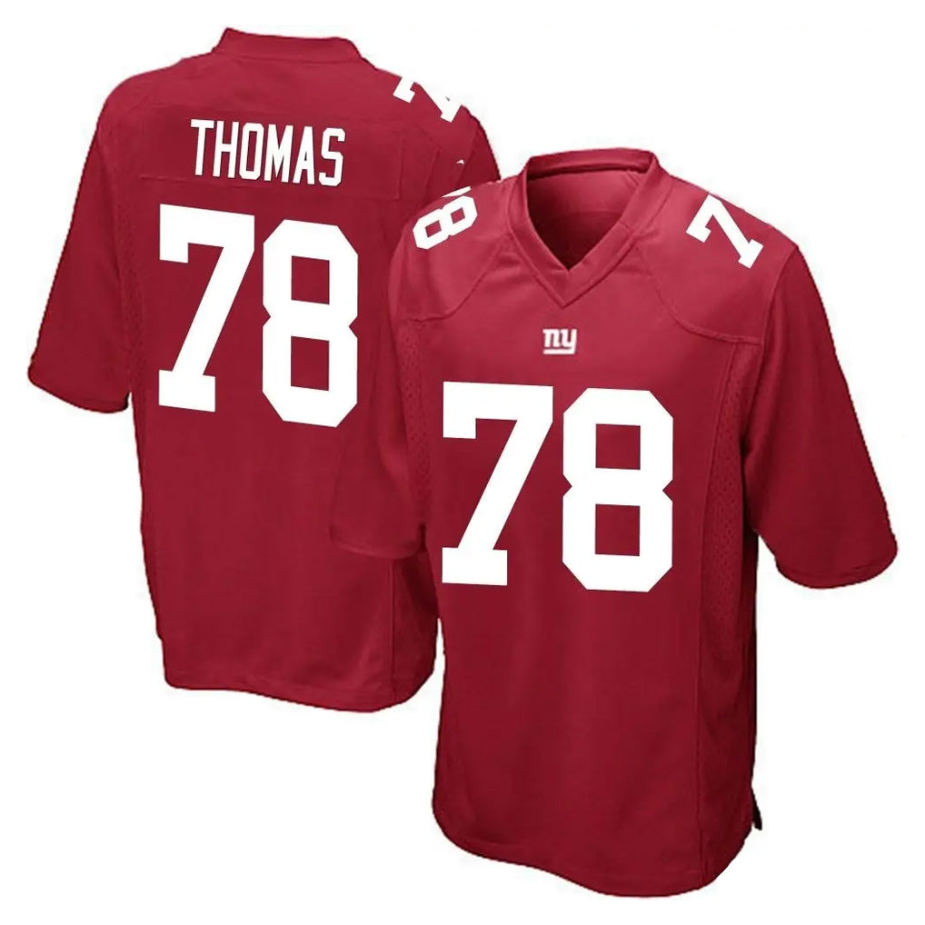 Vanessashop NY.Giants #78 Andrew Thomas Player Red Home Game Stitched Jerseys
