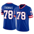 Vanessashop NY.Giants #78 Andrew Thomas Player Royal Classic Vapor Home Game Stitched Jerseys