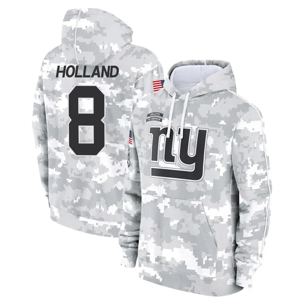 Vanessashop NY.Giants #8 Jevon Holland Player Arctic Camo Salute to Service Pullover Hoodies Limited Game Stitched Jerseys