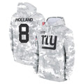 Vanessashop NY.Giants #8 Jevon Holland Player Arctic Camo Salute to Service Pullover Hoodies Limited Game Stitched Jerseys