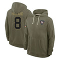 Vanessashop NY.Giants #8 Jevon Holland Player Olive Salute to Service Pullover Hoodies Limited Stitched Jerseys