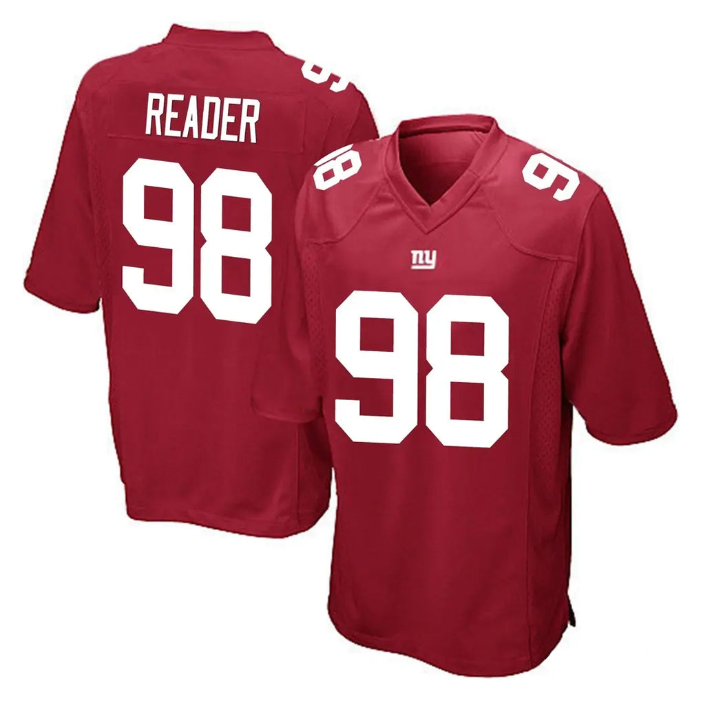 Vanessashop NY.Giants #98 DJ Reader Player Red Home Game Stitched Jerseys