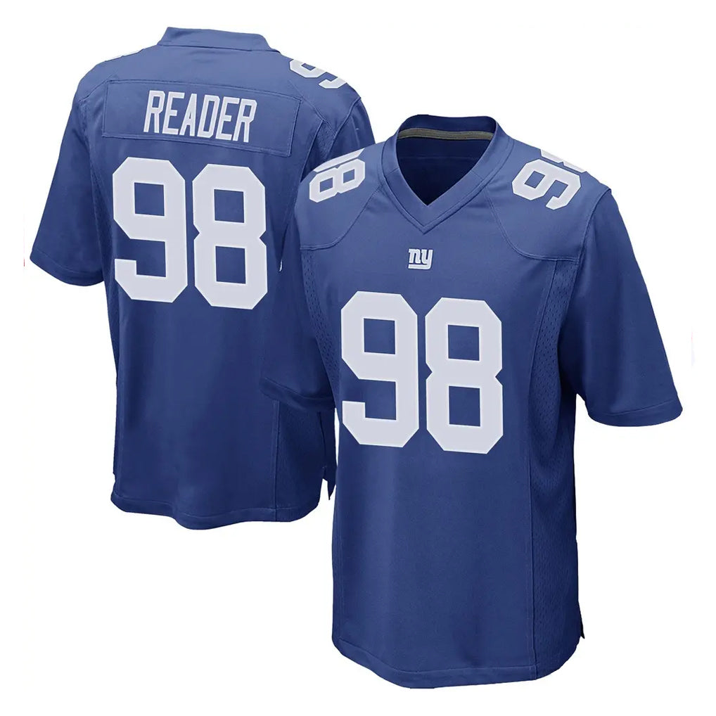 Vanessashop NY.Giants #98 DJ Reader Player Royal Home Game Stitched Jerseys