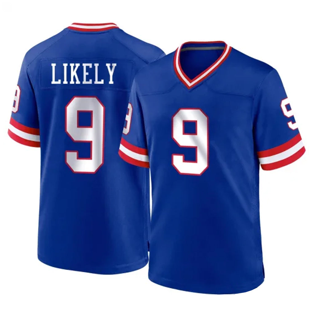Vanessashop NY.Giants #9 Lsaiah Likely Player Royal Classic Home Game Stitched Jerseys
