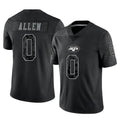 Vanessashop NY.Jets #0 Braelon Allen Player Stealth Black Limited Reflective Home Game Stitched Jerseys