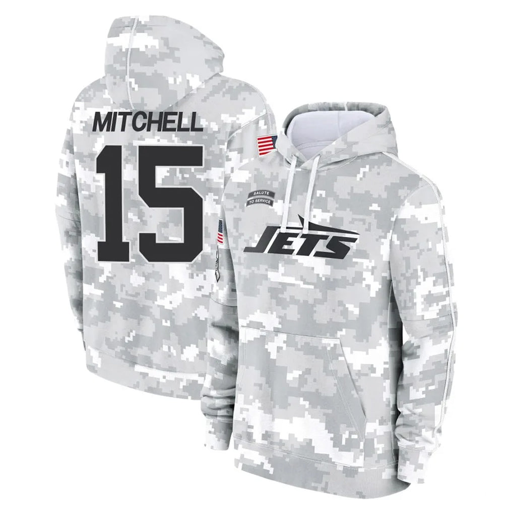 Vanessashop NY.Jets #15 Adonai Mitchell Player Arctic Camo Salute to Service Pullover Hoodies Limited Game Stitched Jerseys