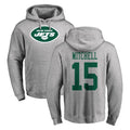 Vanessashop NY.Jets #15 Adonai Mitchell Player Gray LOGO Pullover Hoodies Limited Game Stitched Jerseys