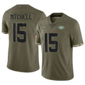 Vanessashop NY.Jets #15 Adonai Mitchell Player Olive Salute To Service Limited Stitched Jerseys