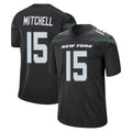 Vanessashop NY.Jets #15 Adonai Mitchell Player Stealth Black Home Game Stitched Jerseys