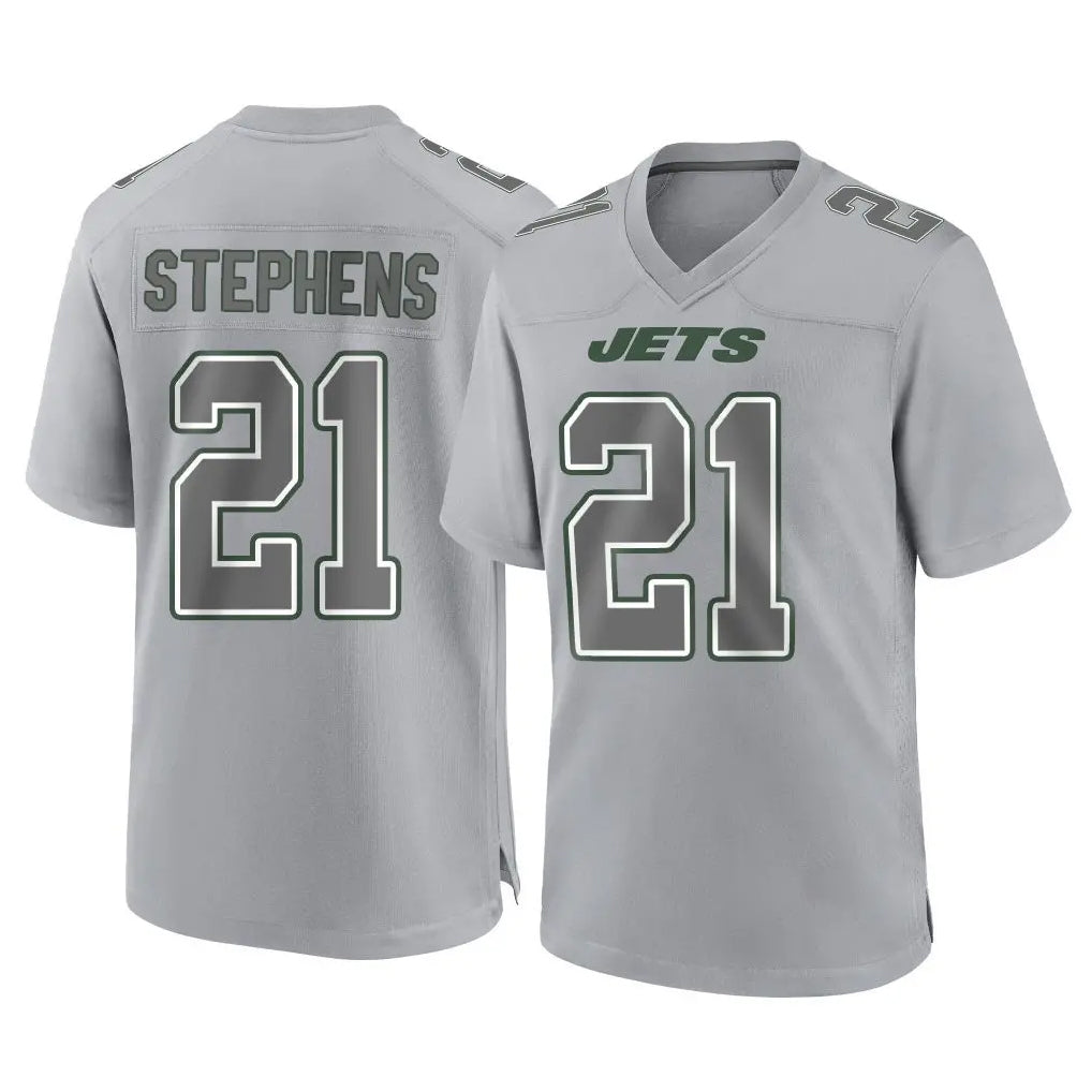 Vanessashop NY.Jets #21 Brandon Stephens Player Gray Limited Atmosphere Fashion Home Game Stitched Jerseys