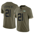 Vanessashop NY.Jets #21 Brandon Stephens Player Olive Salute To Service Limited Stitched Jerseys