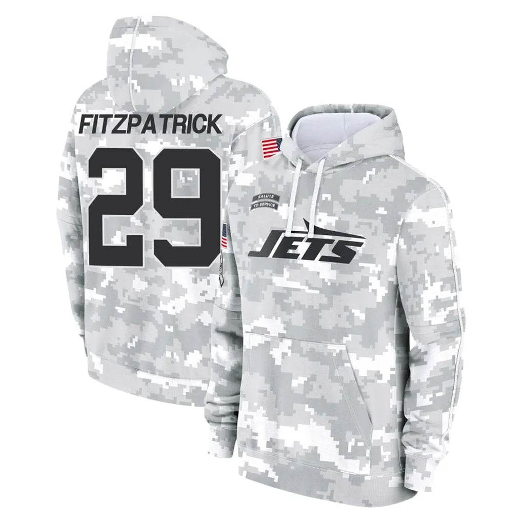 Vanessashop NY.Jets #29 Minkah Fitzpatrick Player Arctic Camo Salute to Service Pullover Hoodies Limited Game Stitched Jerseys