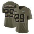 Vanessashop NY.Jets #29 Minkah Fitzpatrick Player Olive 2025 Salute To Service Limited Stitched Jerseys