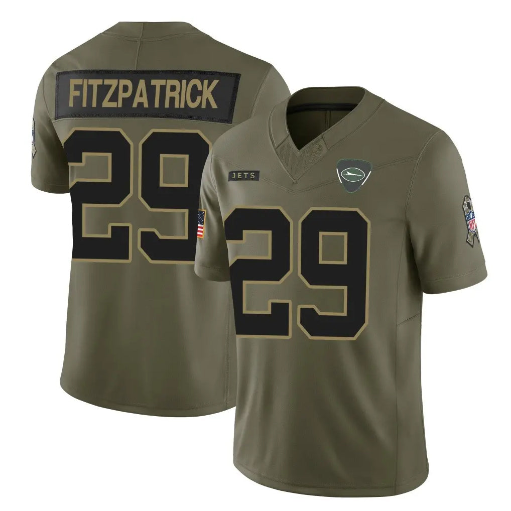 Vanessashop NY.Jets #29 Minkah Fitzpatrick Player Olive 2025 Salute To Service Limited Stitched Jerseys