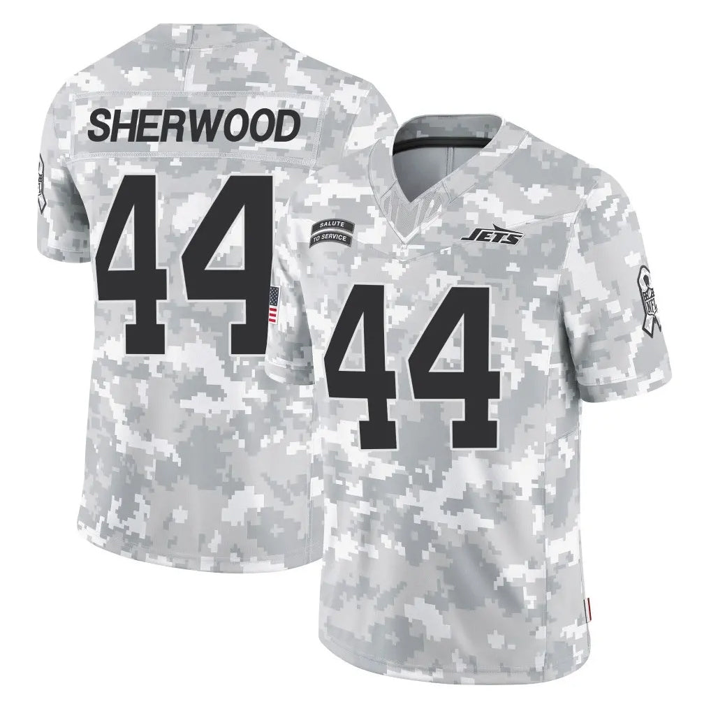 Vanessashop NY.Jets #44 Jamien Sherwood Player Arctic Camo Salute to Service Limited Game Stitched Jerseys