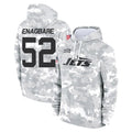 Vanessashop NY.Jets #52 Kingsley Enagbare Player Arctic Camo Salute to Service Pullover Hoodies Limited Game Stitched Jerseys