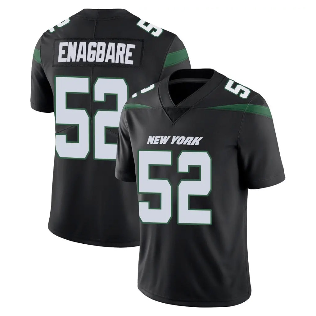 Vanessashop NY.Jets #52 Kingsley Enagbare Player Stealth Black Limited Vapor Home Game Stitched Jerseys