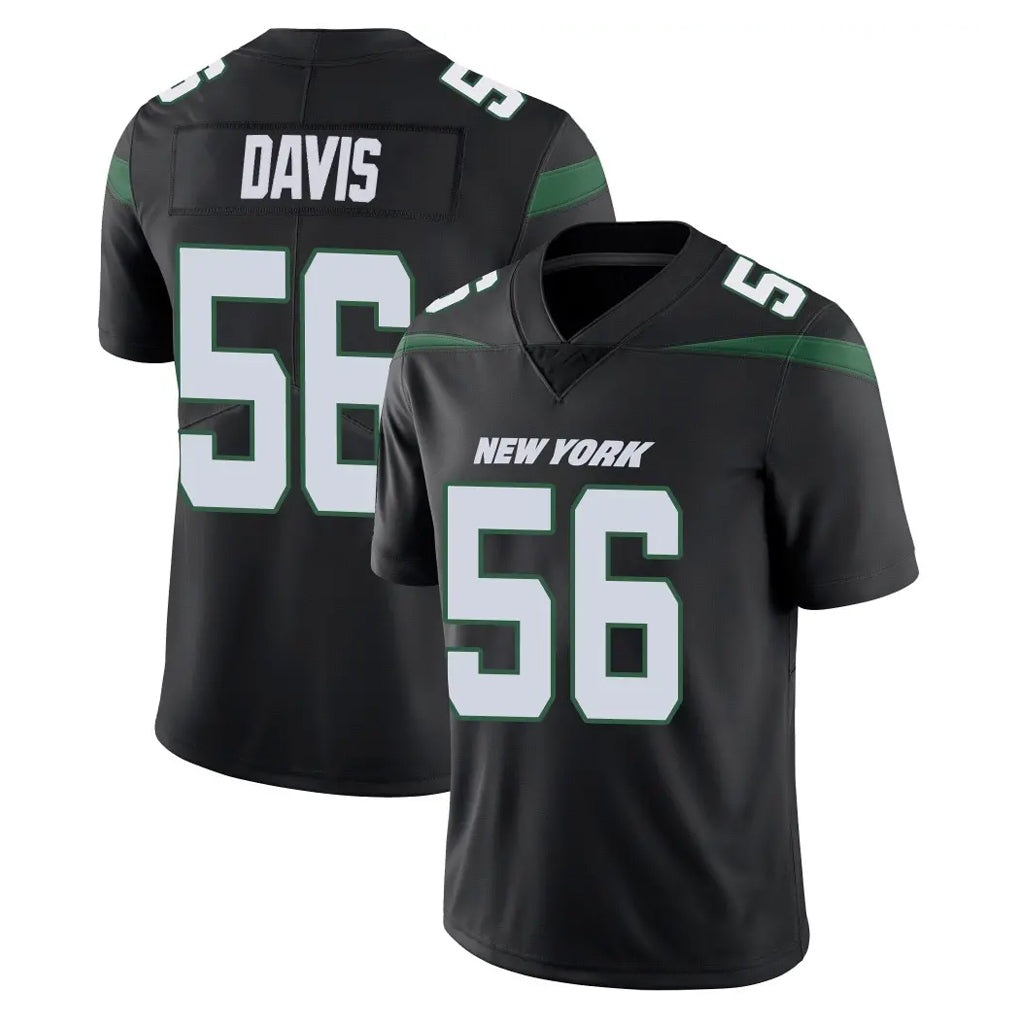 Vanessashop NY.Jets #56 Demario Davis Player Stealth Black Limited Vapor Home Game Stitched Jerseys