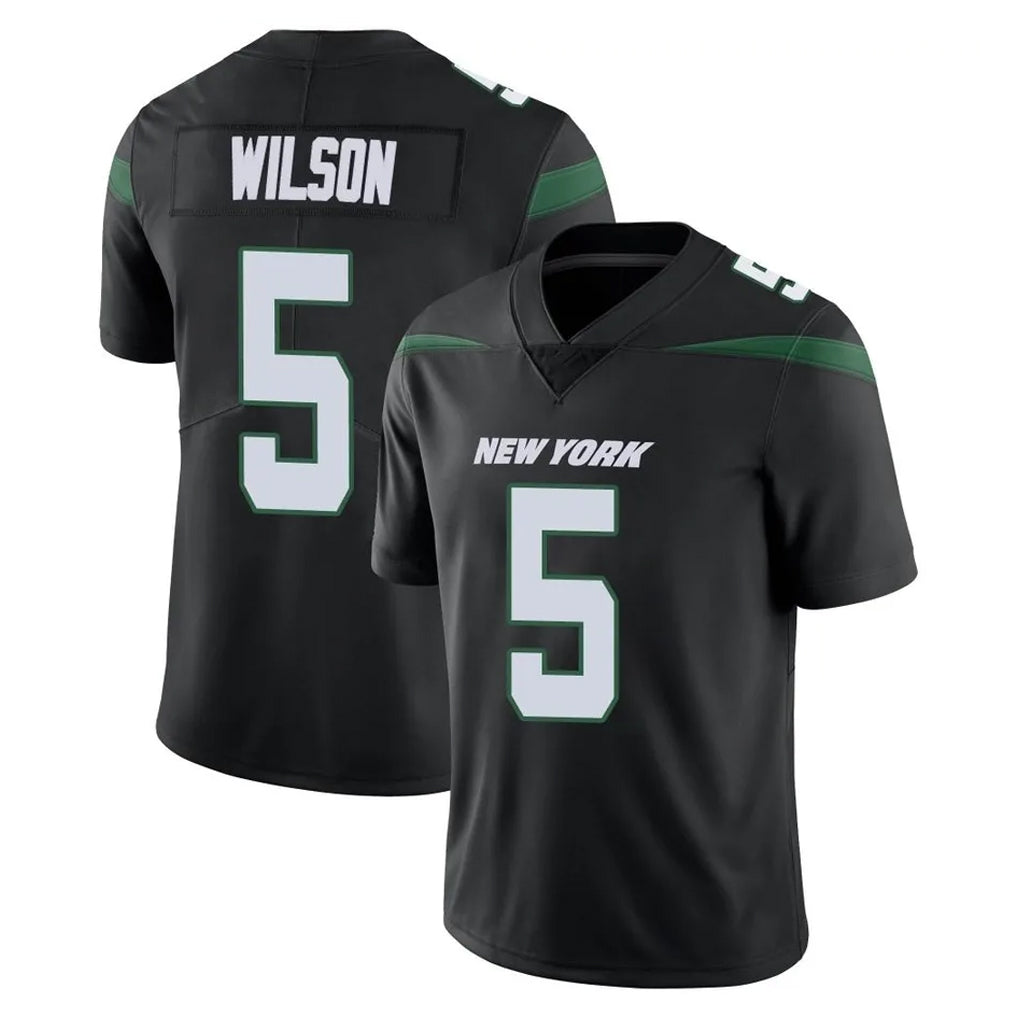 Vanessashop NY.Jets #5 Garrett Wilson Player Stealth Black Limited Vapor Home Game Stitched Jerseys
