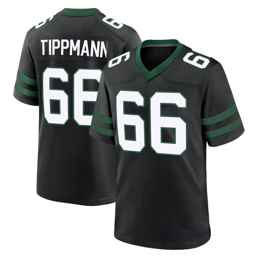 Vanessashop NY.Jets #66 Joe Tippmann Player Black Legacy Home Game Stitched Jerseys