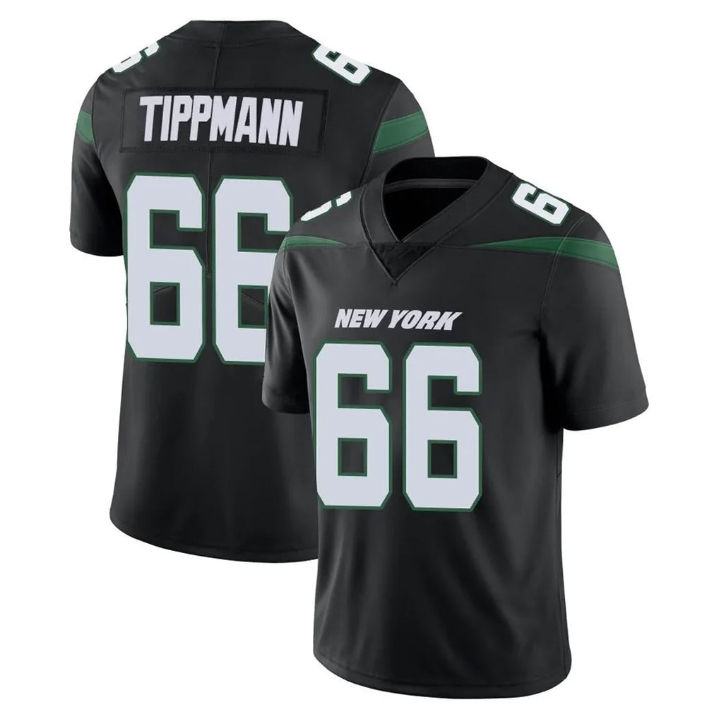 Vanessashop NY.Jets #66 Joe Tippmann Player Stealth Black Limited Vapor Home Game Stitched Jerseys