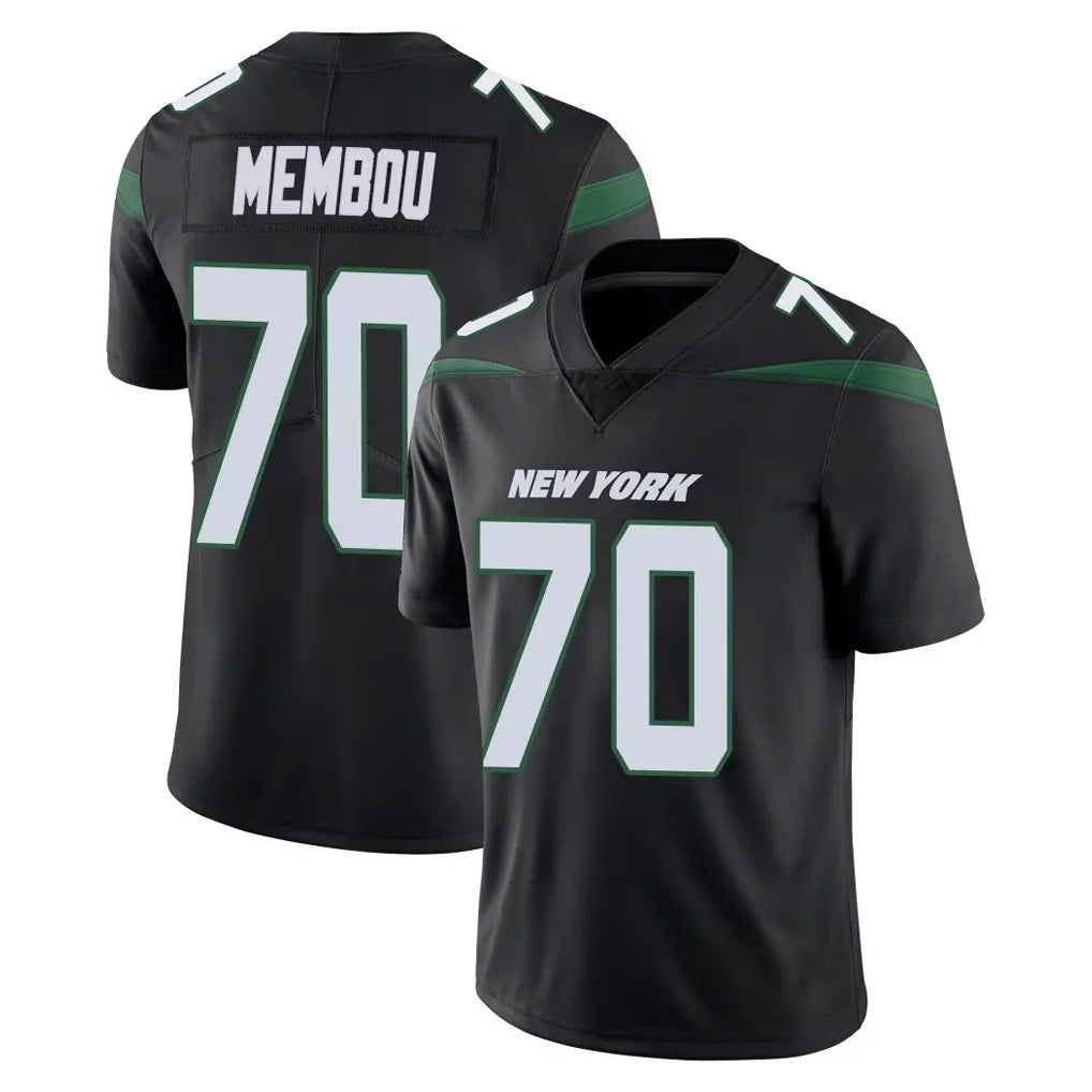 Vanessashop NY.Jets #70 Armand Membou Player Stealth Black Limited Vapor Home Game Stitched Jerseys