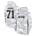 Vanessashop NY.Jets #71 Josh Myers Player Arctic Camo Salute to Service Pullover Hoodies Limited Game Stitched Jerseys