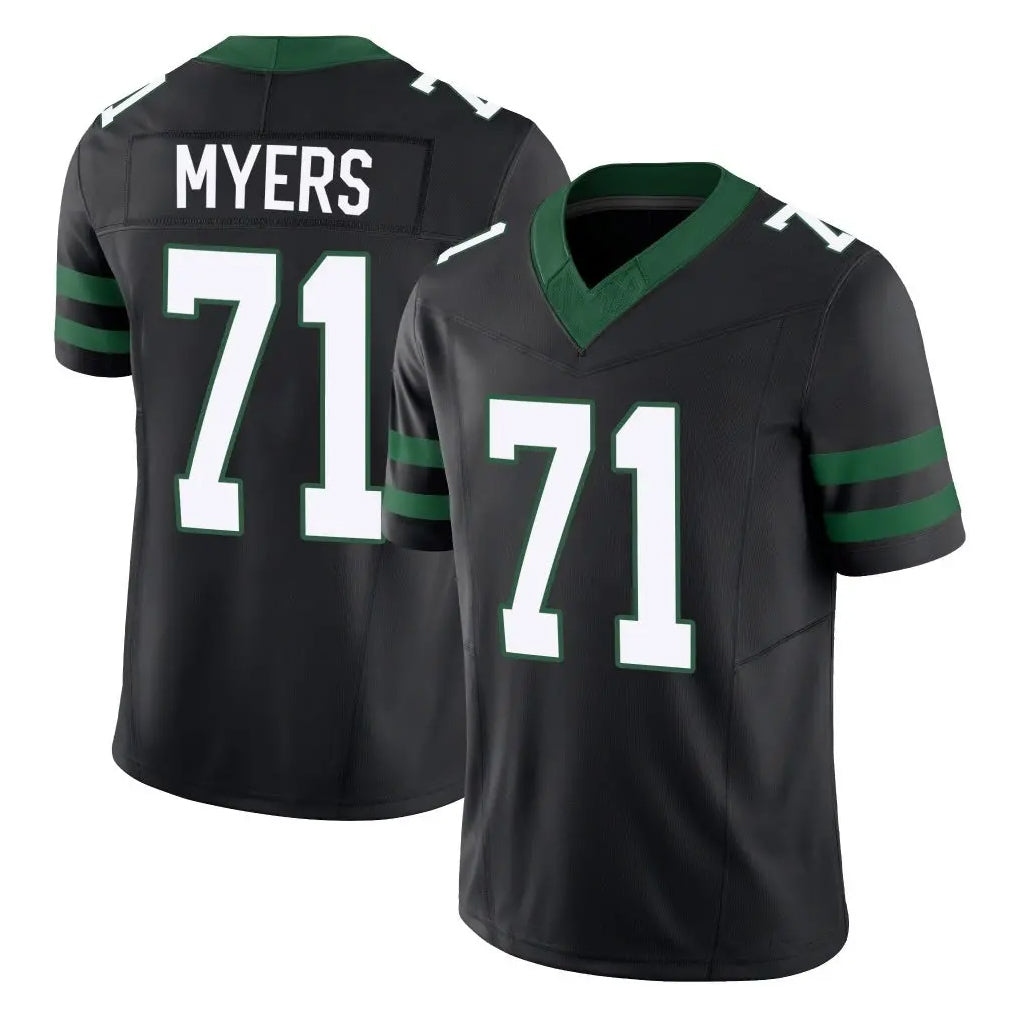 Vanessashop NY.Jets #71 Josh Myers Player Black Limited Legacy Vapor F.U.S.E. Home Game Stitched Jerseys