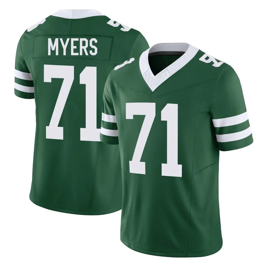 Vanessashop NY.Jets #71 Josh Myers Player Green Legacy Limited Vapor F.U.S.E. Home Game Stitched Jerseys