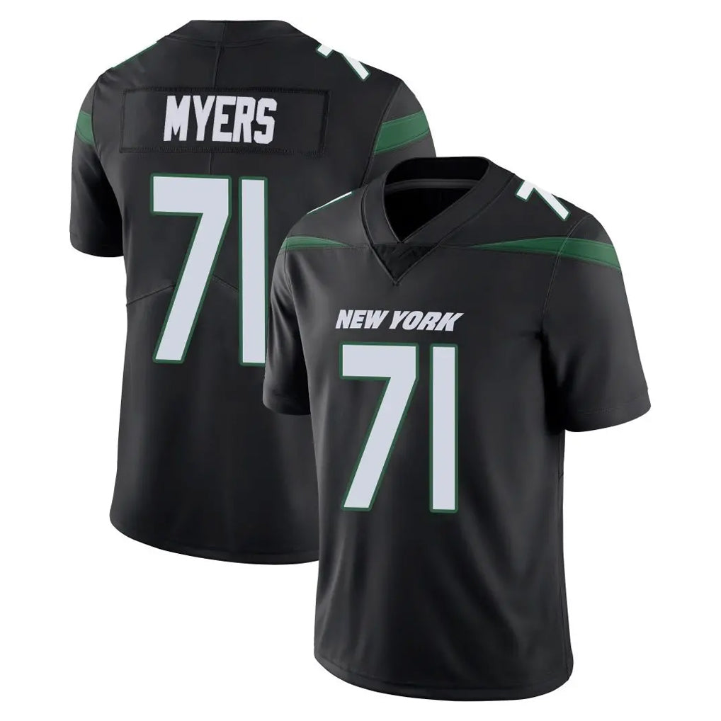 Vanessashop NY.Jets #71 Josh Myers Player Stealth Black Limited Vapor Home Game Stitched Jerseys