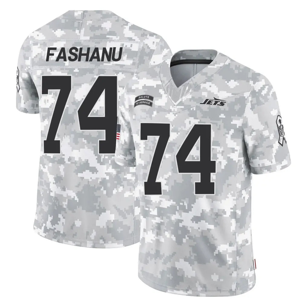 Vanessashop NY.Jets #74 Olu Fashanu Player Arctic Camo Salute to Service Limited Game Stitched Jerseys