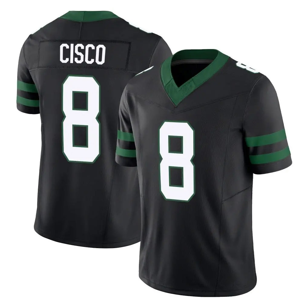 Vanessashop NY.Jets #8 Andre Cisco Player Black Limited Legacy Vapor F.U.S.E. Home Game Stitched Jerseys