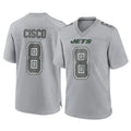 Vanessashop NY.Jets #8 Andre Cisco Player Gray Limited Atmosphere Fashion Home Game Stitched Jerseys
