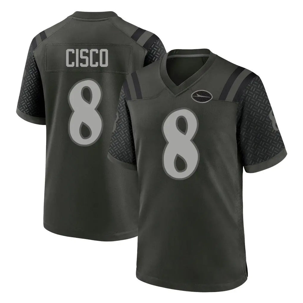 Vanessashop NY.Jets #8 Andre Cisco Player Green 2025 Rivalries Collection Home Game Stitched Jerseys