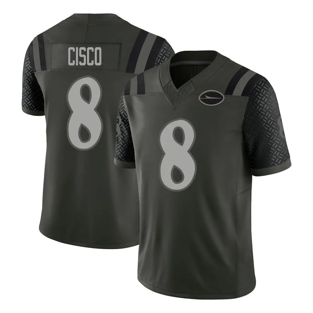 Vanessashop NY.Jets #8 Andre Cisco Player Green Limited 2025 Rivalries Collection Home Game Stitched Jerseys