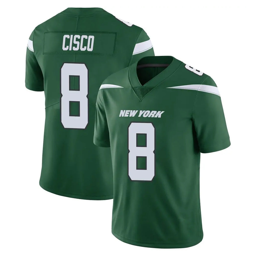 Vanessashop NY.Jets #8 Andre Cisco Player Green Limited Vapor Home Game Stitched Jerseys