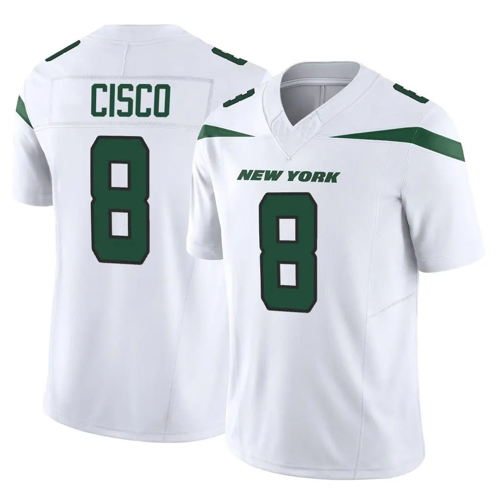 Vanessashop NY.Jets #8 Andre Cisco Player White Limited Vapor F.U.S.E. Home Game Stitched Jerseys