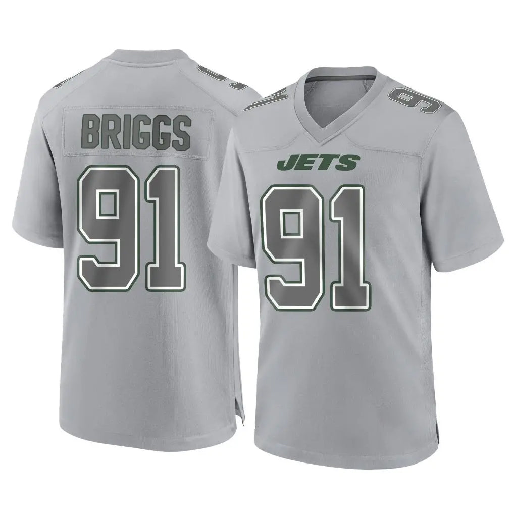 Vanessashop NY.Jets #91 Jowon Briggs Player Gray Limited Atmosphere Fashion Home Game Stitched Jerseys
