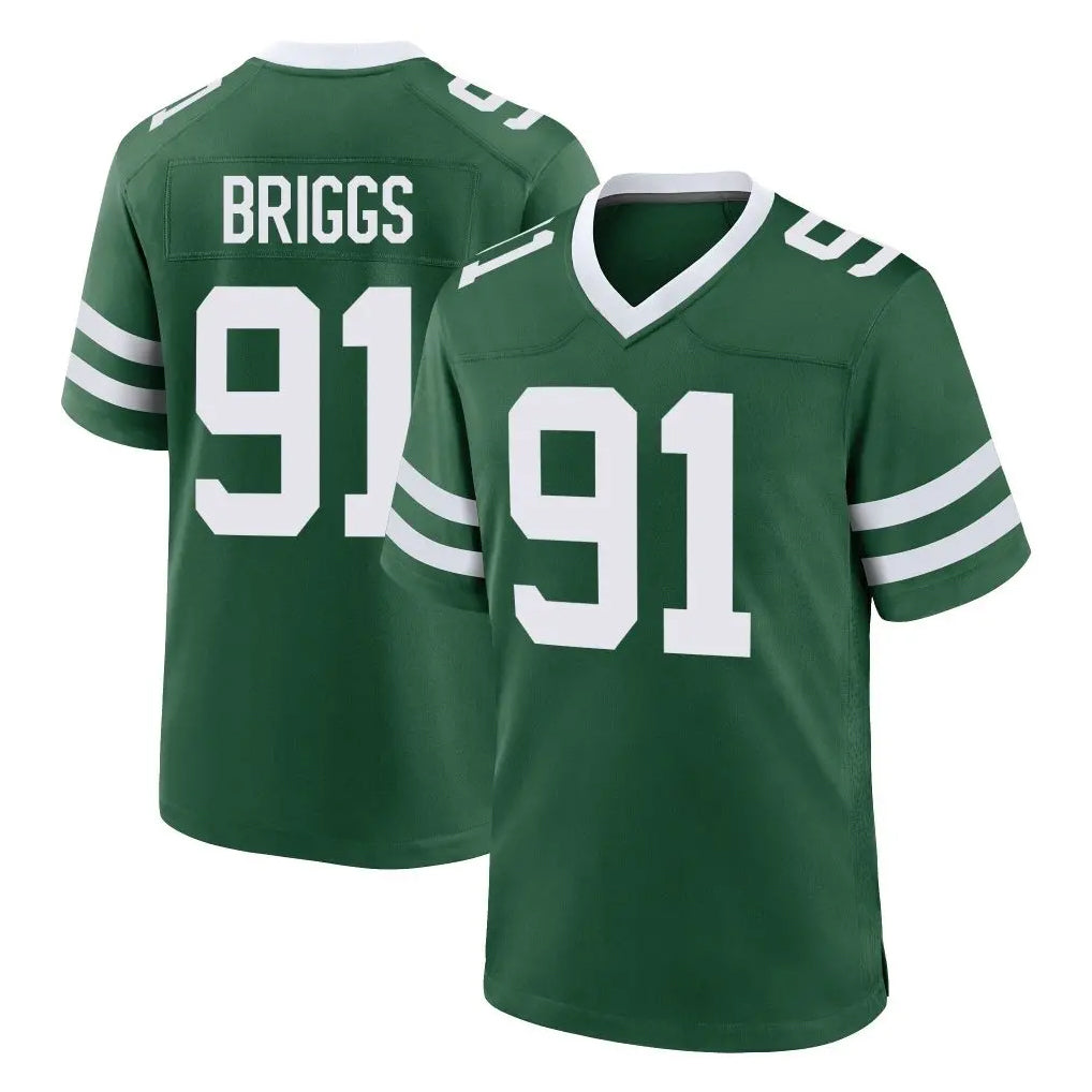 Vanessashop NY.Jets #91 Jowon Briggs Player Green Legacy Home Game Stitched Jerseys