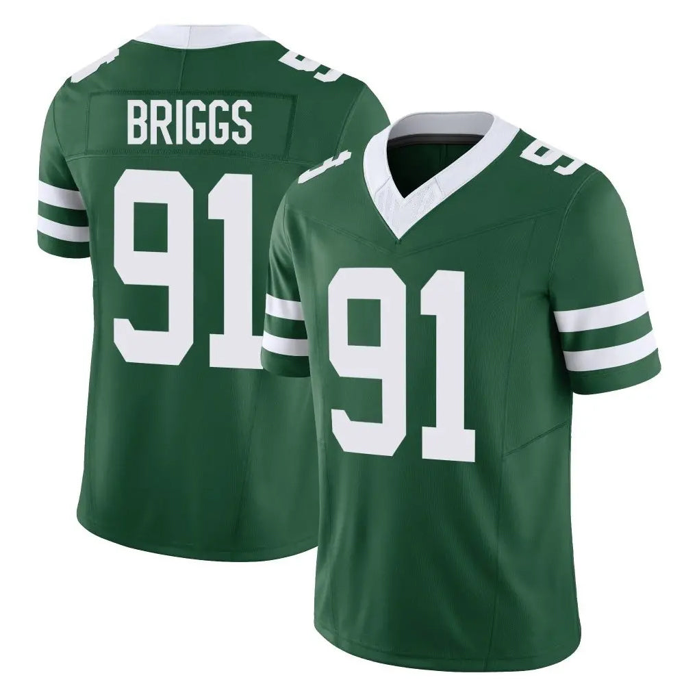 Vanessashop NY.Jets #91 Jowon Briggs Player Green Legacy Limited Vapor F.U.S.E. Home Game Stitched Jerseys