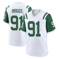 Vanessashop NY.Jets #91 Jowon Briggs Player White Classic Home Game Stitched Jerseys