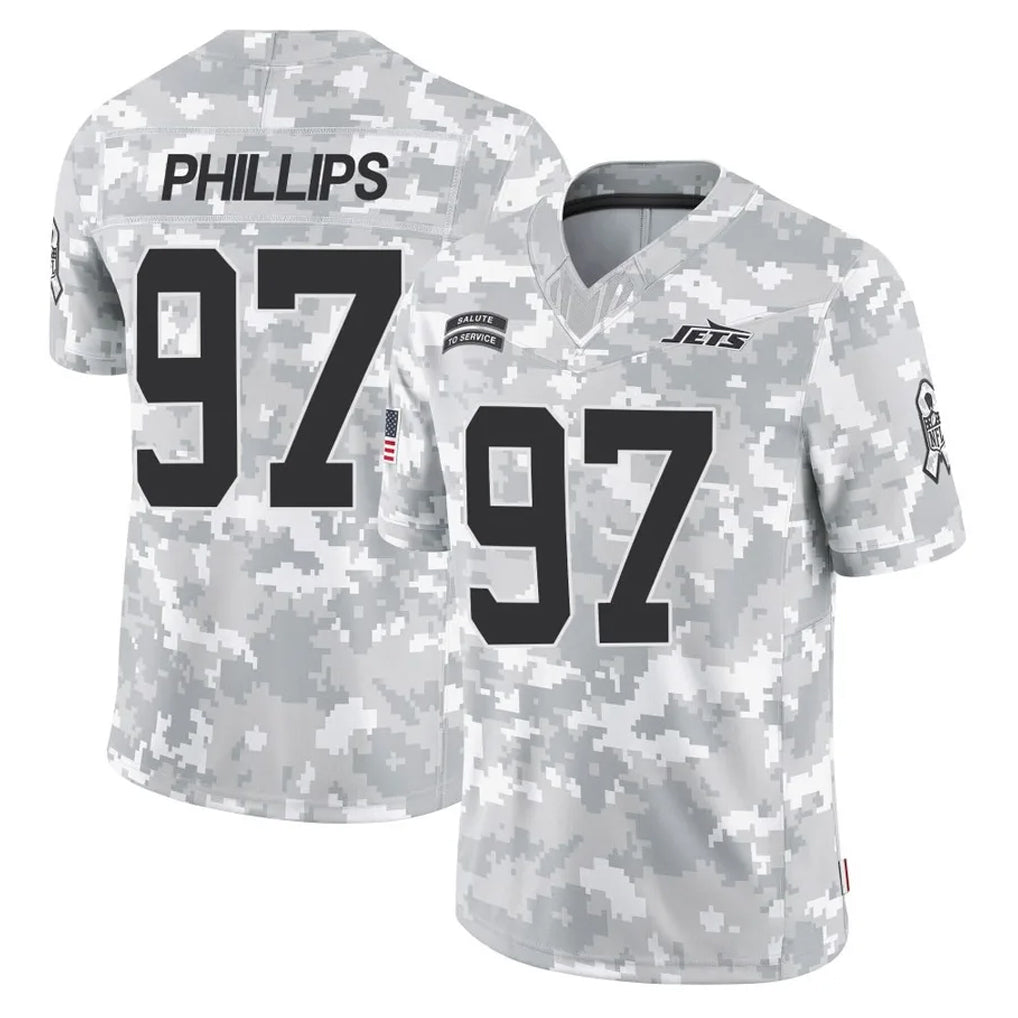 Vanessashop NY.Jets #97 Harrison Phillips Player Arctic Camo Salute to Service Limited Game Stitched Jerseys