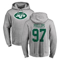 Vanessashop NY.Jets #97 Harrison Phillips Player Gray LOGO Pullover Hoodies Limited Game Stitched Jerseys