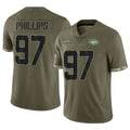Vanessashop NY.Jets #97 Harrison Phillips Player Olive Salute To Service Limited Stitched Jerseys