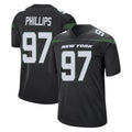 Vanessashop NY.Jets #97 Harrison Phillips Player Stealth Black Home Game Stitched Jerseys
